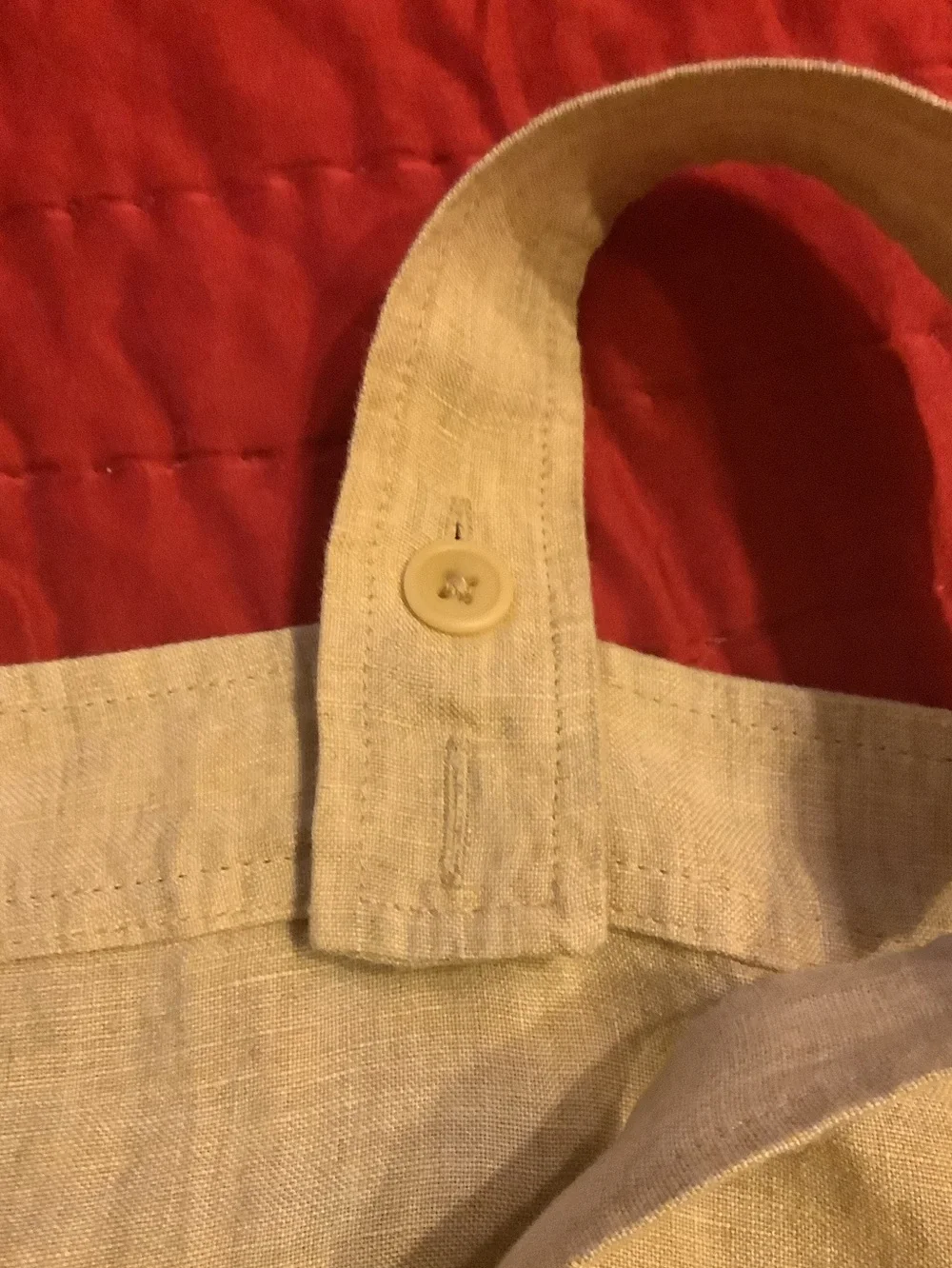 Eileen Fisher Light Beige Tiered Linen Sundress, 2X.